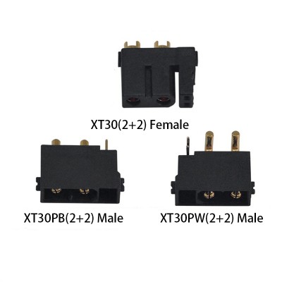 RJXHOBBY 5pcs Amass XT30(2+2)Female XT30PB(2+2)Male XT30PW(2+2)Male Plug for RC Parts