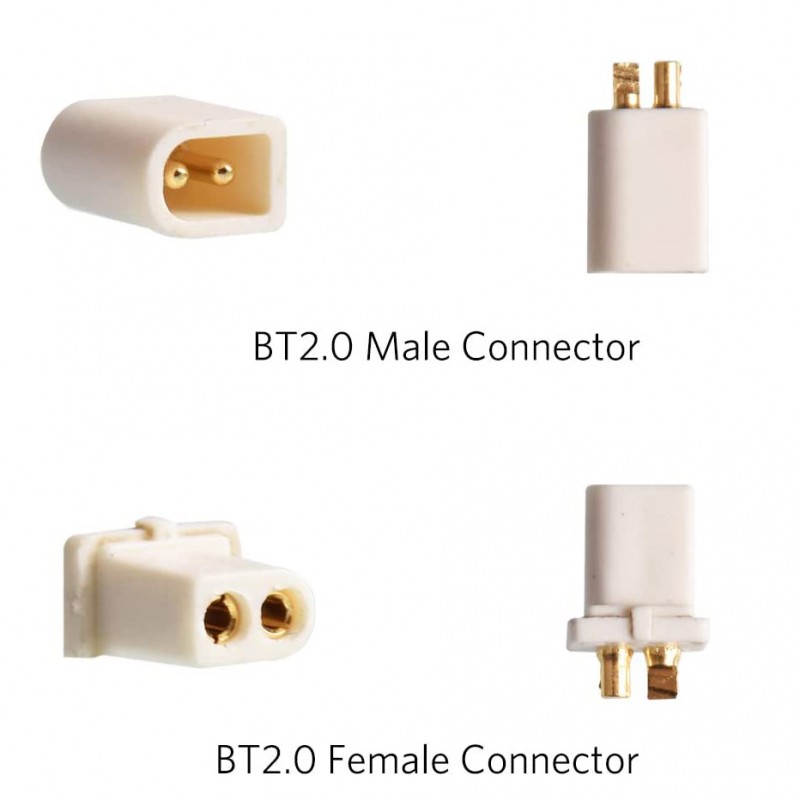 RJX BT2.0 Connectors Set Male Female 1.0 Banana Connector for BT2.0 Connector FPV 1S Whoop Drone