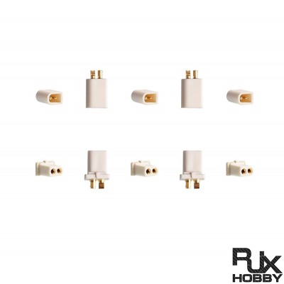 RJX BT2.0 Connectors Set Male Female 1.0 Banana Connector for BT2.0 Connector FPV 1S Whoop Drone