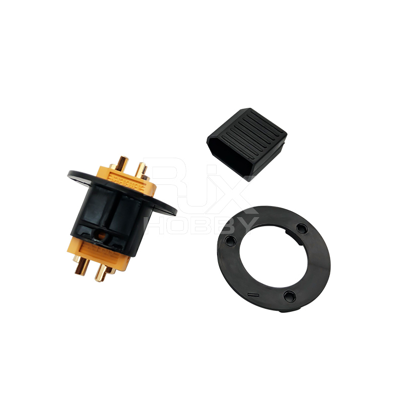 RJX DIY Accessories Black Plastic Parts for XT60 Gold-plated Plug and Socket with Screw Nuts Spare Assembled Model