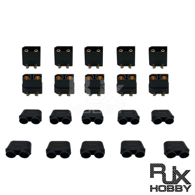 RJXHOBBY 5pair Amass XT90H XT90 Large Current Lipo Battery Connector Male Female Gold-plated Plug with Sheath 