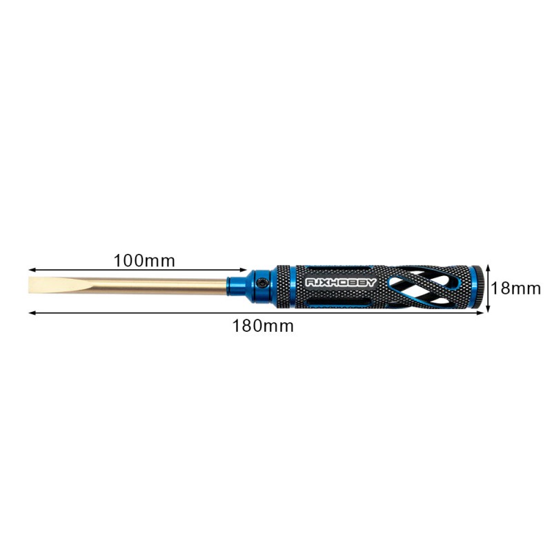 RJXHOBBY 4pcs HSS titanized Flat Head Screw driver Tools 3.0mm  4.0mm  5.0mm  5.8mm for RC Models Car Boat Airplane