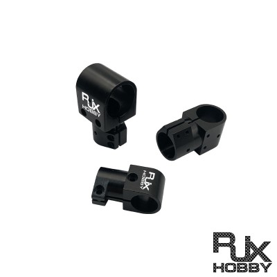 RJX 1pcs 16,20,25,30,40 Landing Gear Aluminum Alloy Tee Tripod Carbon Fiber Tube Connector For Agriculture Drone UAV