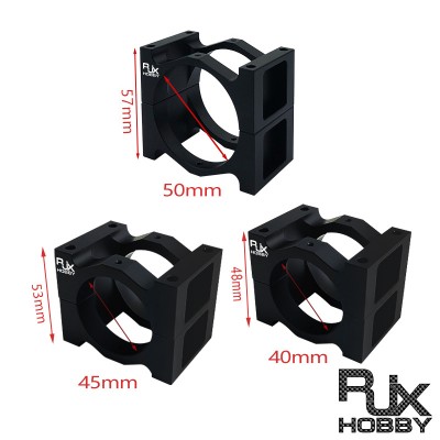 RJXHOBBY 1pcs 40 / 45 / 50mm Pipe Clip Tubing Clamp Fastener Carbon Tube Fixed Joint for RC Plant Agriculture UAV Drone