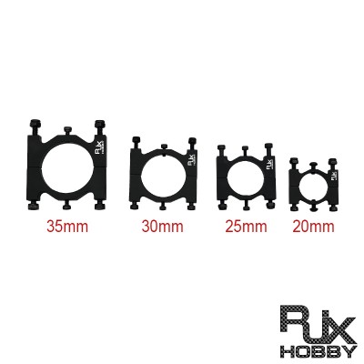 RJX 1pcs Aluminum Alloy 16 / 20 / 22 / 25 / 30 / 35 / 40mm Tube Clamp Fixture Clip Pipe Bracket for UAV Drone Spare Parts