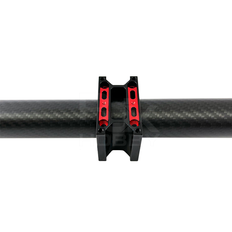 RJX 1pcs 35mm Connecting Pipe Clip Tubing Aluminum Alloy Clamp Fastener Carbon Tube Fixed Joint Connector 
