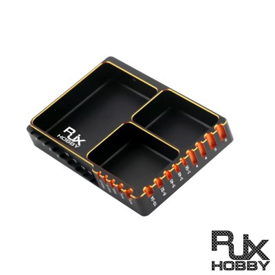 RJX Metal Screw Length Size Measurement Plate for RC Car Boat Multifunctional Screw Tray Nut Gasket Storage Tool