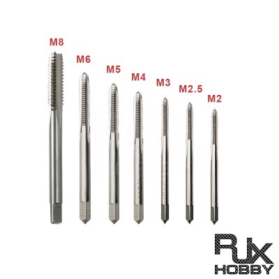RJX 2pcs Thread Tap HSS Machine Plug Tap Metric Screw Tap Drill Thread Tool M2 M2.5 M3 M4 M5 M6 M8 Hand Tools