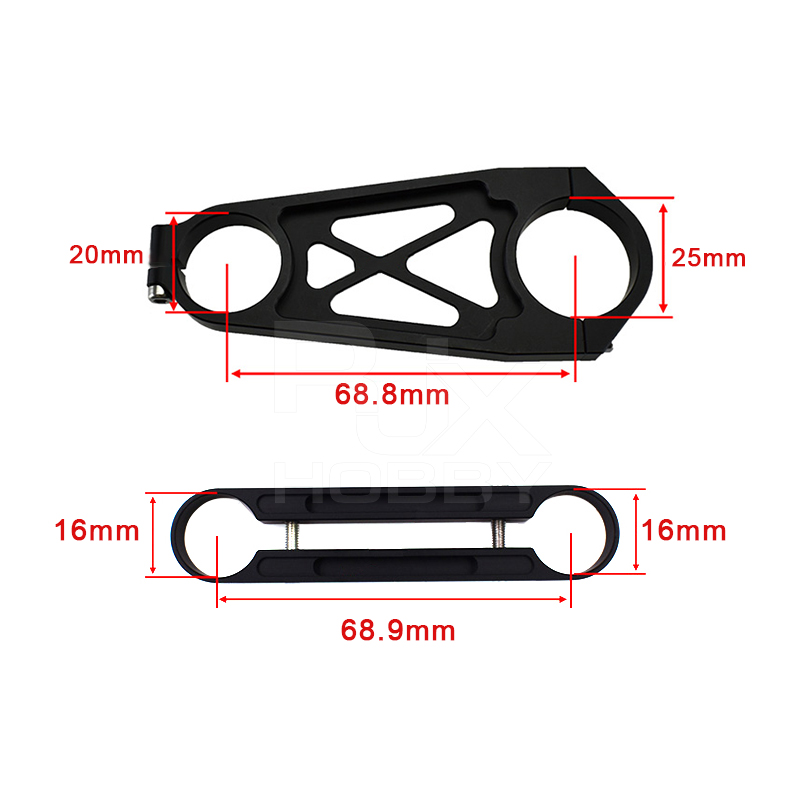 RJX 1pcs 16mm / 20 to 25mm Pipe clamps for carbon fiber tube/Aluminum tube clips carbon tube clip pipe clamp 