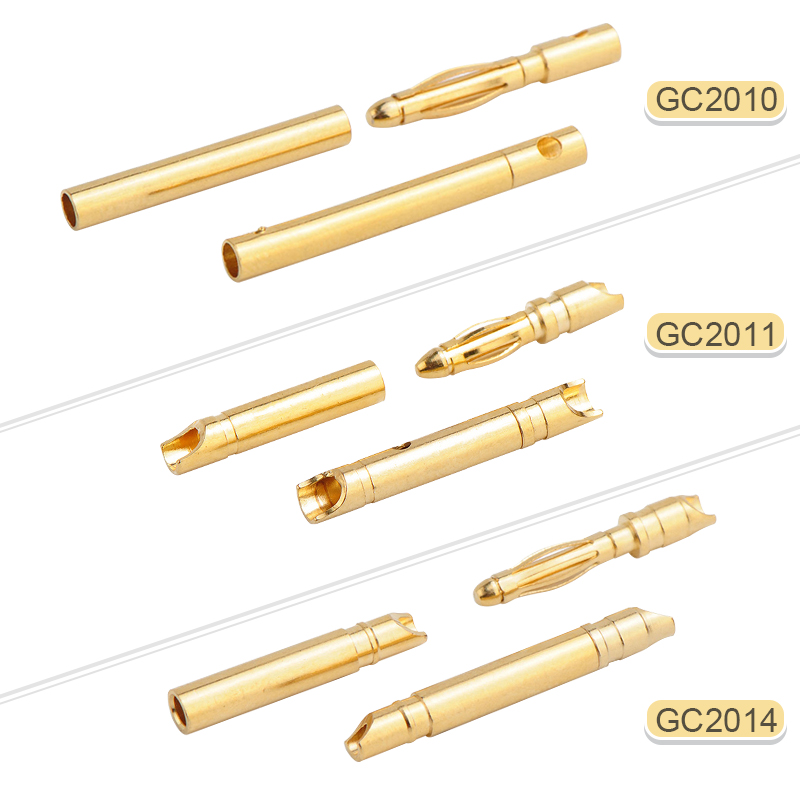 RJX 50 Pairs 2.0mm Gold Bullet Banana Connector Plug 2mm Male & Female Bullet Connector 