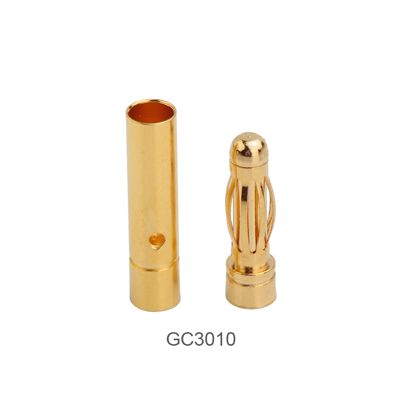 RJX 50 Pairs 3.0mm Gold Bullet Banana Connector Plug 3mm Male & Female Bullet Connector