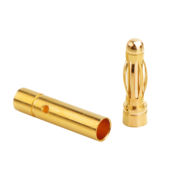 RJX 50 Pairs 3.0mm Gold Bullet Banana Connector Plug 3mm Male & Female Bullet Connector