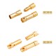 RJX 50 Pairs 3.5mm Gold Bullet Banana Connector Plug 3.5mm Male & Female Bullet Connector