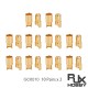 RJX 20 Pairs 6.0mm Gold Bullet Banana Connector Plug 6mm Male & Female Bullet Connector