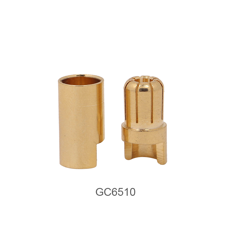 RJX 20 Pairs 6.5mm Gold Bullet Banana Connector Plug 6.5 Male & Female Bullet Connector