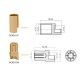 RJX 20 Pairs 6.5mm Gold Bullet Banana Connector Plug 6.5 Male & Female Bullet Connector