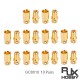 RJX 10 Pairs 8.0mm Gold Bullet Banana Connector Plug 8mm Male & Female Bullet Connector