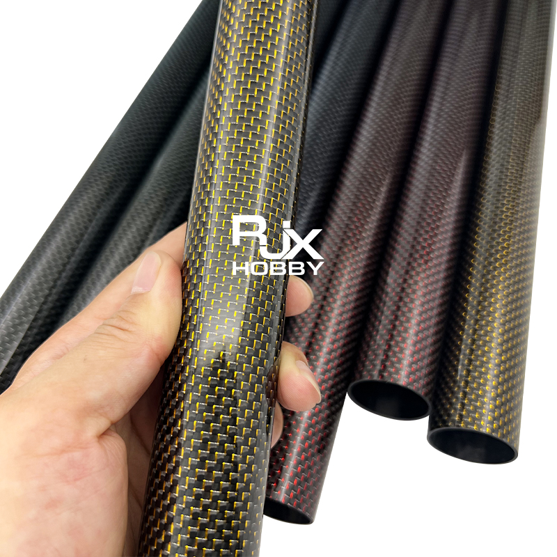 RJX 1pcs Colored 3K Carbon Fiber Tube 1000mm(OD:6-10mm)