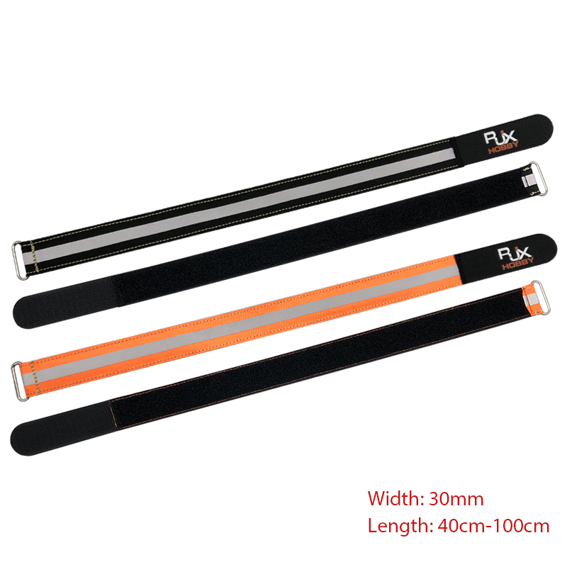 RJX 2pcs (Kevlar thread stitching) Reflective Battery strap (Width: 30mm Length: 400 / 500 / 600 / 700 / 800 / 1000mm)