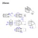 RJXHOBBY 1pcs  5° 16 / 20 / 25 / 28 / 30 / 35mm Folding down Arm Tube Joint multirotor UAV Drone Spare Parts
