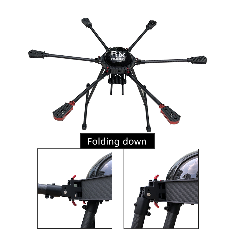RJXHOBBY 1pcs  5° 16 / 20 / 25 / 28 / 30 / 35mm Folding down Arm Tube Joint multirotor UAV Drone Spare Parts