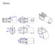 RJXHOBBY 1pcs  5° 16 / 20 / 25 / 28 / 30 / 35mm Folding down Arm Tube Joint multirotor UAV Drone Spare Parts