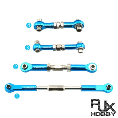 RJX 5pcs 3mm Ball Head Aluminum Alloy Ball Joint Tie Steering Gear Connecting Rod Transmission shaft for RC Model Ship DIY Frame