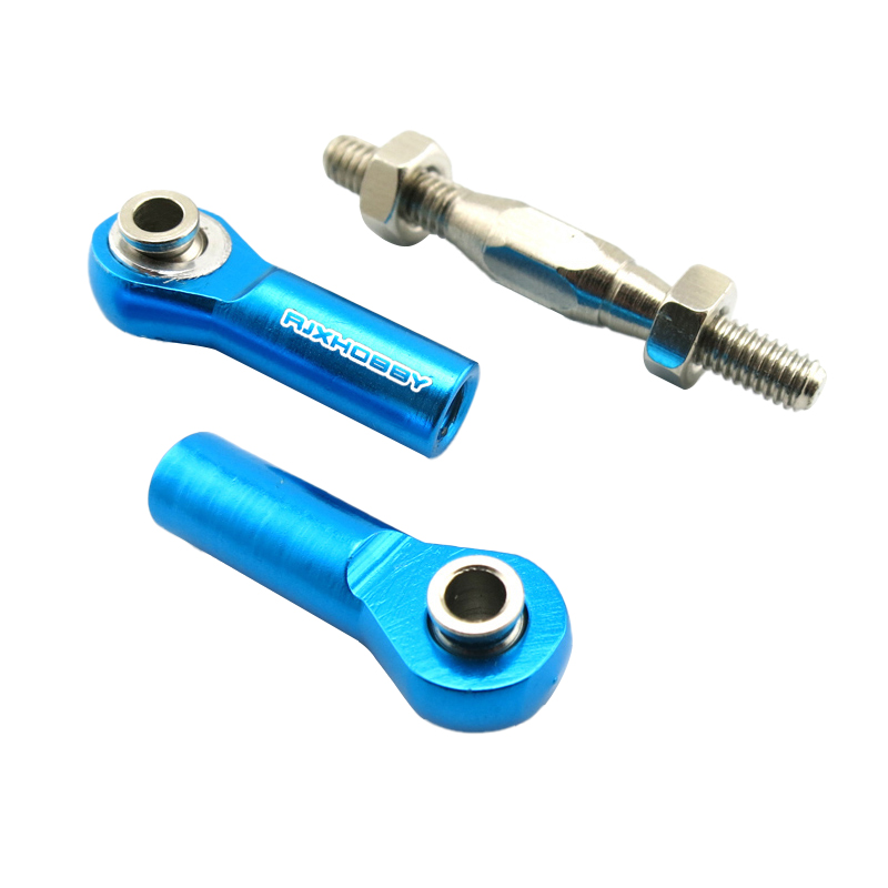 RJX 5pcs 3mm Ball Head Aluminum Alloy Ball Joint Tie Steering Gear Connecting Rod Transmission shaft for RC Model Ship DIY Frame