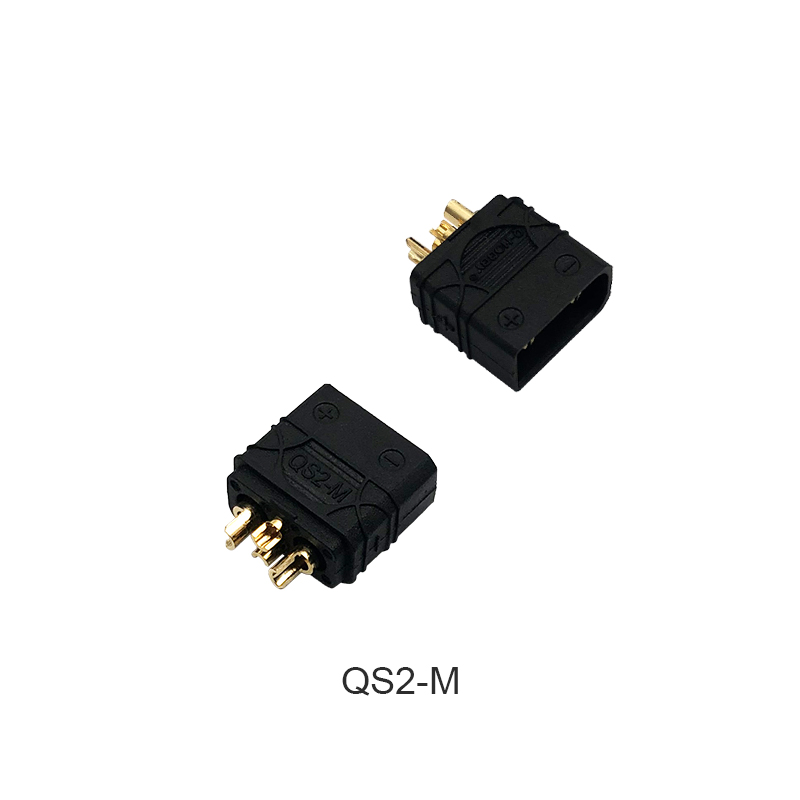 RJXHOBBY 5pairs QS2 2mm Anti Spark Male & Female 2P 30A Plated Bullet Connector Plug with Signal Pin 