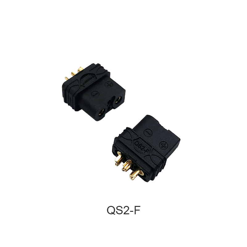 RJXHOBBY 5pairs QS2 2mm Anti Spark Male & Female 2P 30A Plated Bullet Connector Plug with Signal Pin 