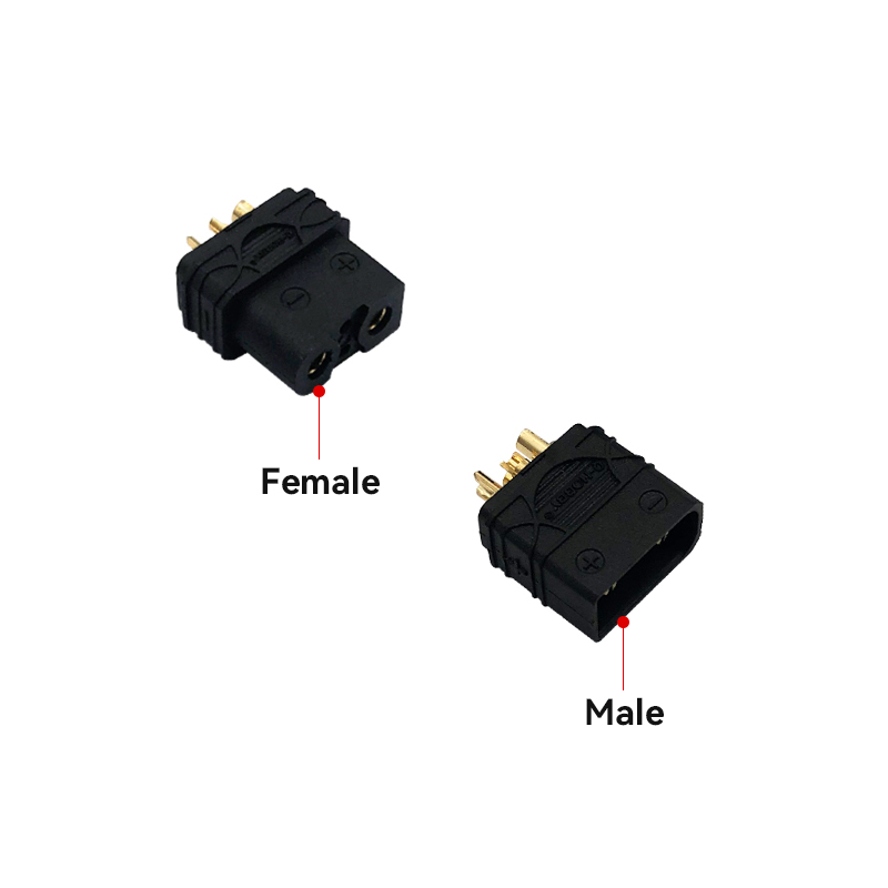 RJXHOBBY 5pairs QS2 2mm Anti Spark Male & Female 2P 30A Plated Bullet Connector Plug with Signal Pin 