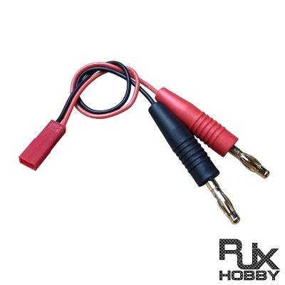 RJX 1pcs JST to 4mm Banana Plug Charge Charging Cable 22AWG Connector Lipo Battery