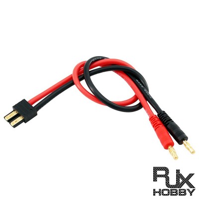 RJX 1pcs 4mm Banana Plug to TRX Plug Charger Cable for RC Lipo Battery