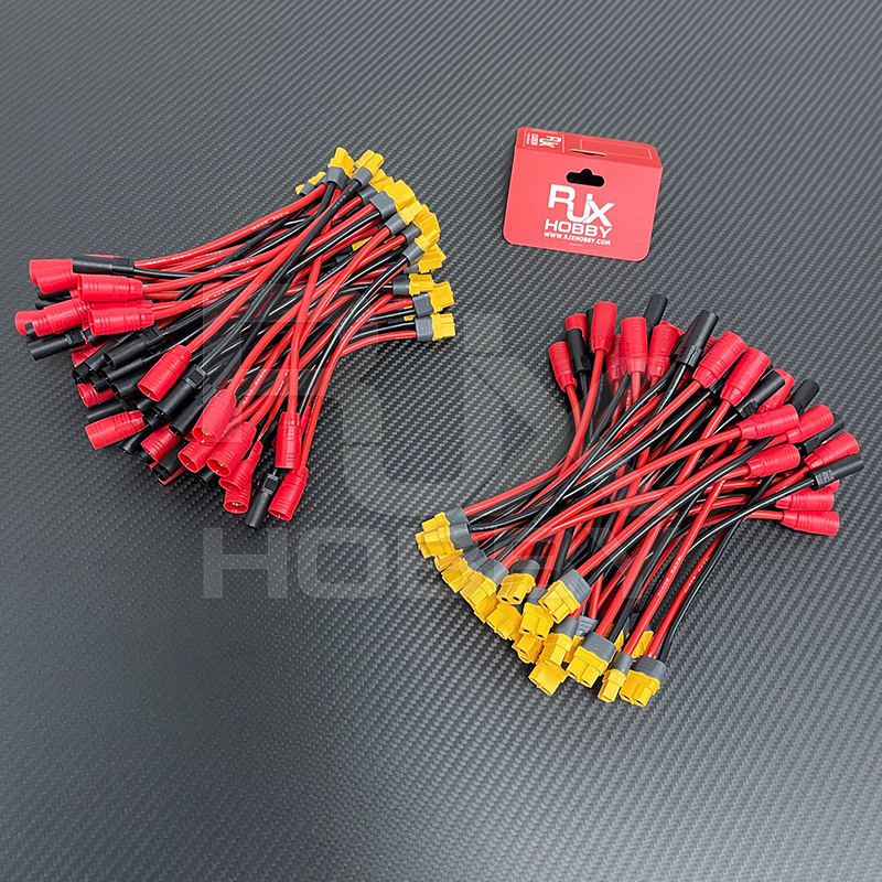 RJXHOBBY 1pcs QS8-S Male to AS150U Female 8AWG Conversion Line for RC Agriculture UAV Lipo Battery ESC Balance Charger