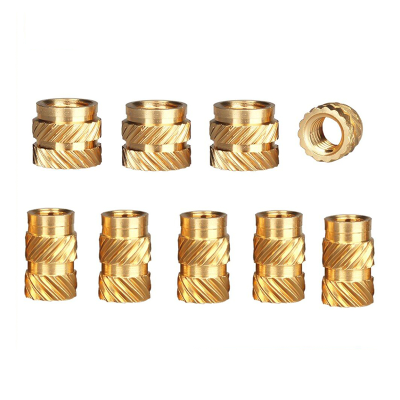 RJX 100pcs M3 Brass Insert Nuts Hot Melt Molding Copper Heat Inserting Thread Embedded Knurled Injection Nut
