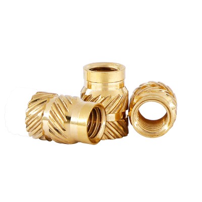 RJX 100pcs M2.5 Brass Insert Nuts Hot Melt Molding Copper Heat Inserting Thread Embedded Knurled Injection Nut