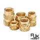 RJX 100pcs M2 Brass Insert Nuts Hot Melt Molding Copper Heat Inserting Thread Embedded Knurled Injection Nut
