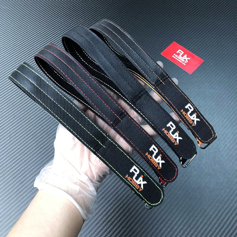 RJXHOBBY 1pcs 25mm Width Kevlar Battery Strap Kevlar Stitching Rubber Grip and Zinc Alloy Seamless Buckle (Length: 300-1000mm)
