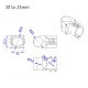 RJX 1pcs Alum 25 to 25mm / 30 to 30mm / 30 to 25mm / 30 to 40mm Tee Joint  Landing Gear Connector Adapter for RC Plant UAV Drone
