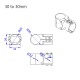 RJX 1pcs Alum 25 to 25mm / 30 to 30mm / 30 to 25mm / 30 to 40mm Tee Joint  Landing Gear Connector Adapter for RC Plant UAV Drone