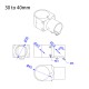 RJX 1pcs Alum 25 to 25mm / 30 to 30mm / 30 to 25mm / 30 to 40mm Tee Joint  Landing Gear Connector Adapter for RC Plant UAV Drone