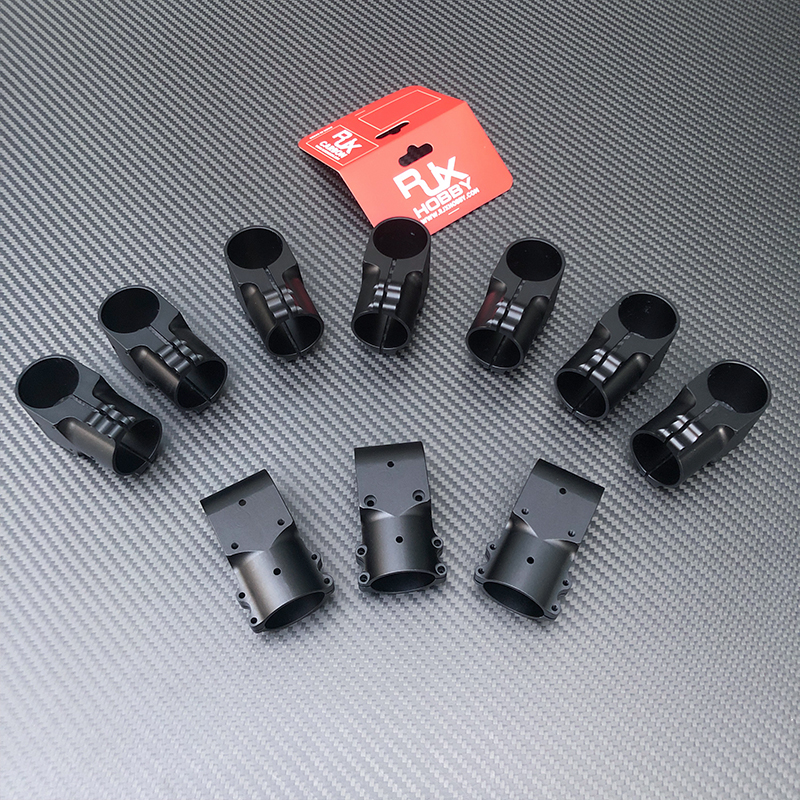 RJX 1pcs Alum 25 to 25mm / 30 to 30mm / 30 to 25mm / 30 to 40mm Tee Joint  Landing Gear Connector Adapter for RC Plant UAV Drone