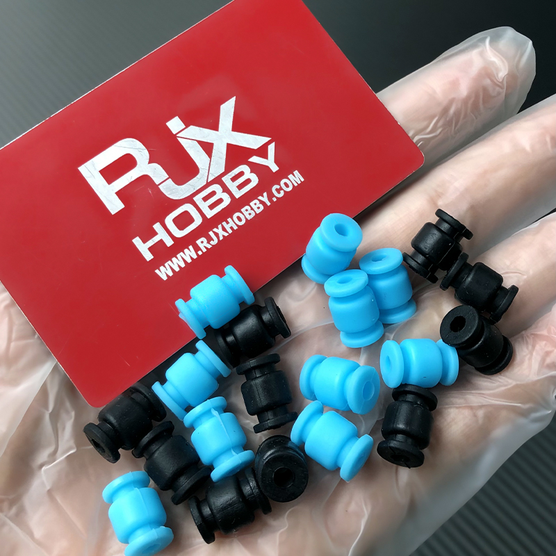 RJX 100pcs 13x9x3.5mm Damping Balls AV Shock Absorber Ball Damper Anti-Vibration Ball