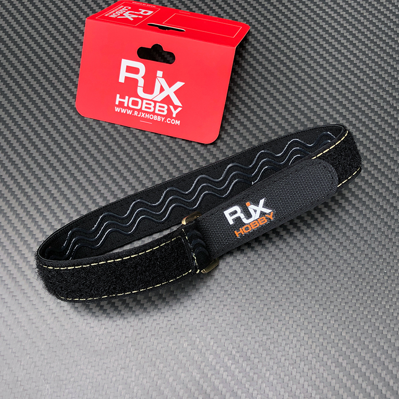 RJX 2pcs 30mm Width Kevlar Stitched Non-Slip Silicone Battery Straps(Length: 300 / 400 / 500 / 600 / 700 / 800 / 1000mm)