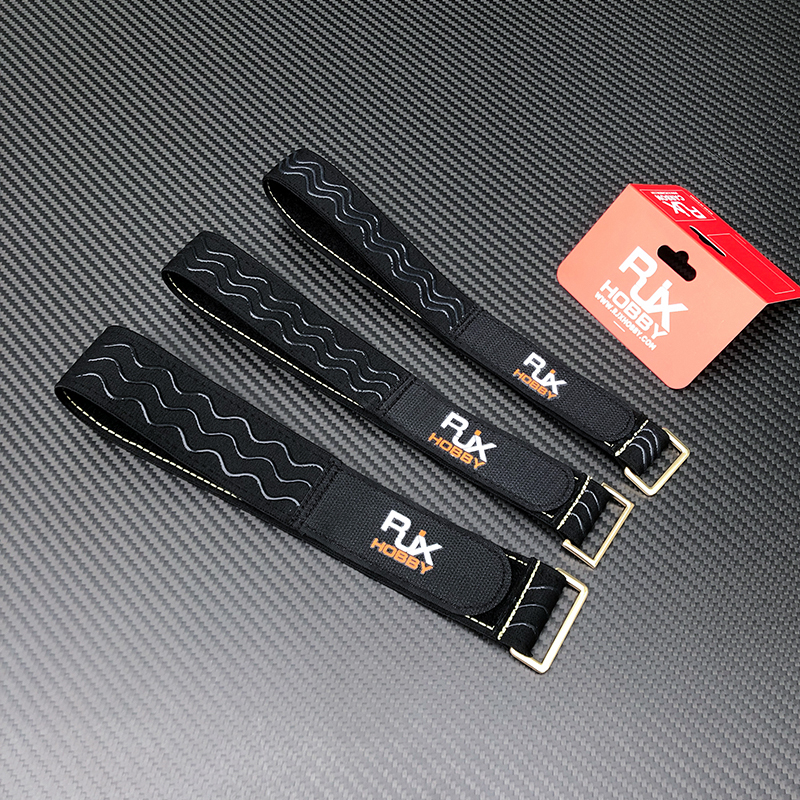 RJX 2pcs 30mm Width Kevlar Stitched Non-Slip Silicone Battery Straps(Length: 300 / 400 / 500 / 600 / 700 / 800 / 1000mm)