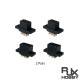 RJXHOBBY 2Pairs MPX6 6Pin Steering Gear Quick Release Connector Multi Wire Servo Extension Plug Male Female 