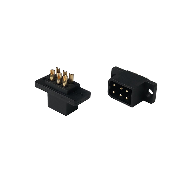 RJXHOBBY 2Pairs MPX6 6Pin Steering Gear Quick Release Connector Multi Wire Servo Extension Plug Male Female 