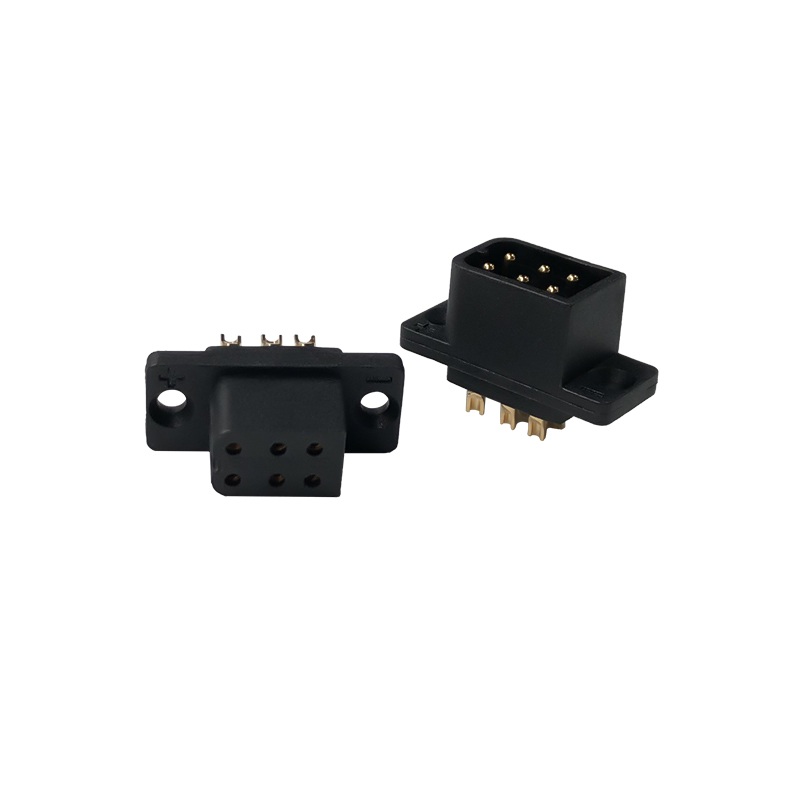 RJXHOBBY 2Pairs MPX6 6Pin Steering Gear Quick Release Connector Multi Wire Servo Extension Plug Male Female 