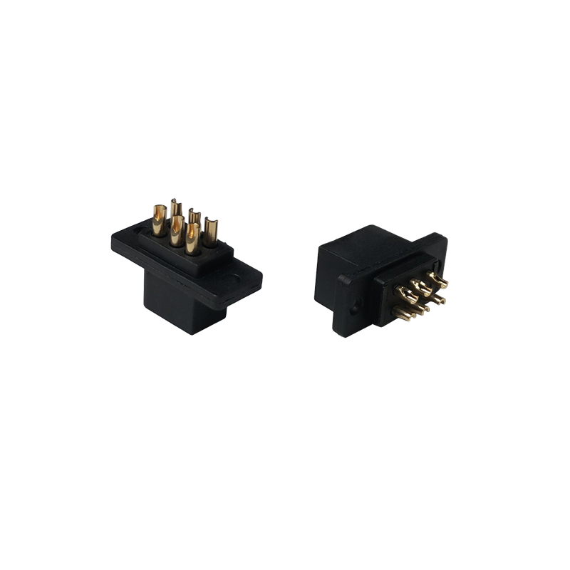 RJXHOBBY 2Pairs MPX6 6Pin Steering Gear Quick Release Connector Multi Wire Servo Extension Plug Male Female 