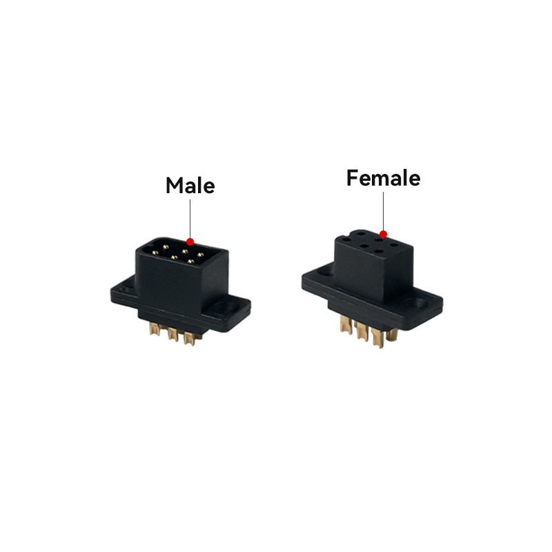 RJXHOBBY 2Pairs MPX6 6Pin Steering Gear Quick Release Connector Multi Wire Servo Extension Plug Male Female 